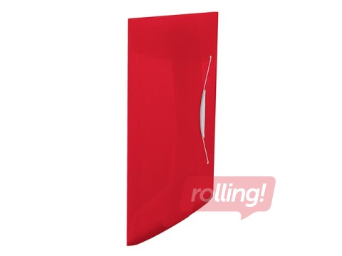 3-Flap Folder Esselte Vivida, A4, 150 sheets, translucent, red