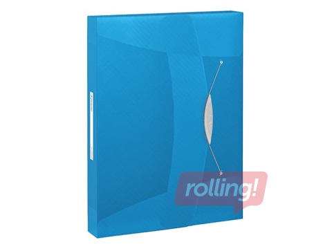Box File Esselte Vivida, A4, 40 mm, translucent, blue