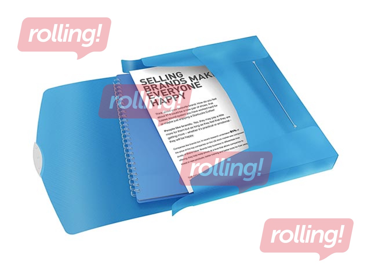 Box File Esselte Vivida, A4, 40 mm, translucent, blue