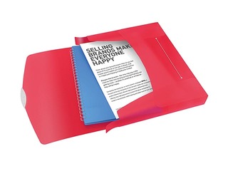 Mape ar gumijas aizdari Esselte Vivida, A4, 40 mm, sarkana