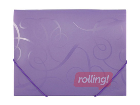 Folder with rubber Forpus BAROCCO, A4, purple