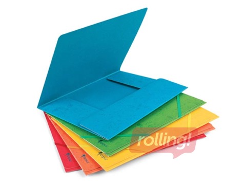 Folder with rubber Forpus, A4, cardboard, blue