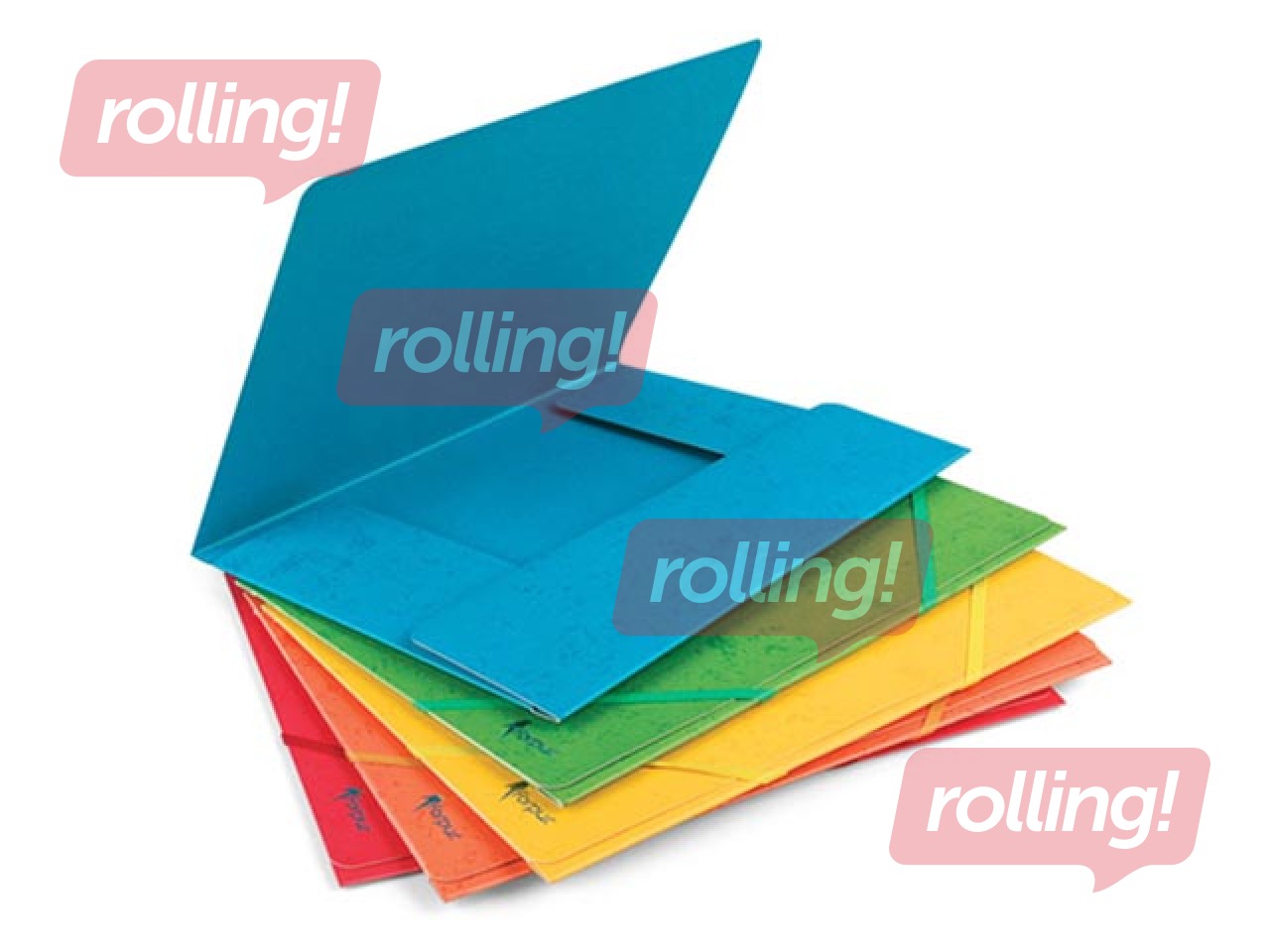 Folder with rubber Forpus, A4, cardboard, blue