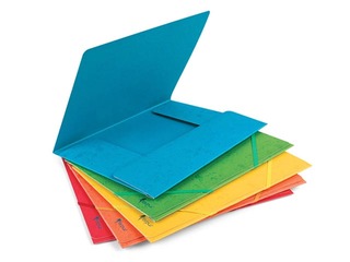 Folder with rubber Forpus, A4, cardboard, yellow