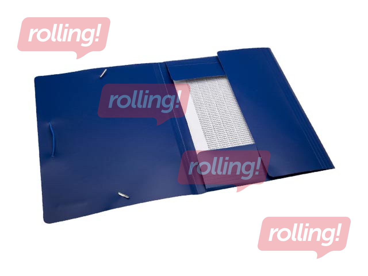 Folder with rubber Office Point, PP, blue