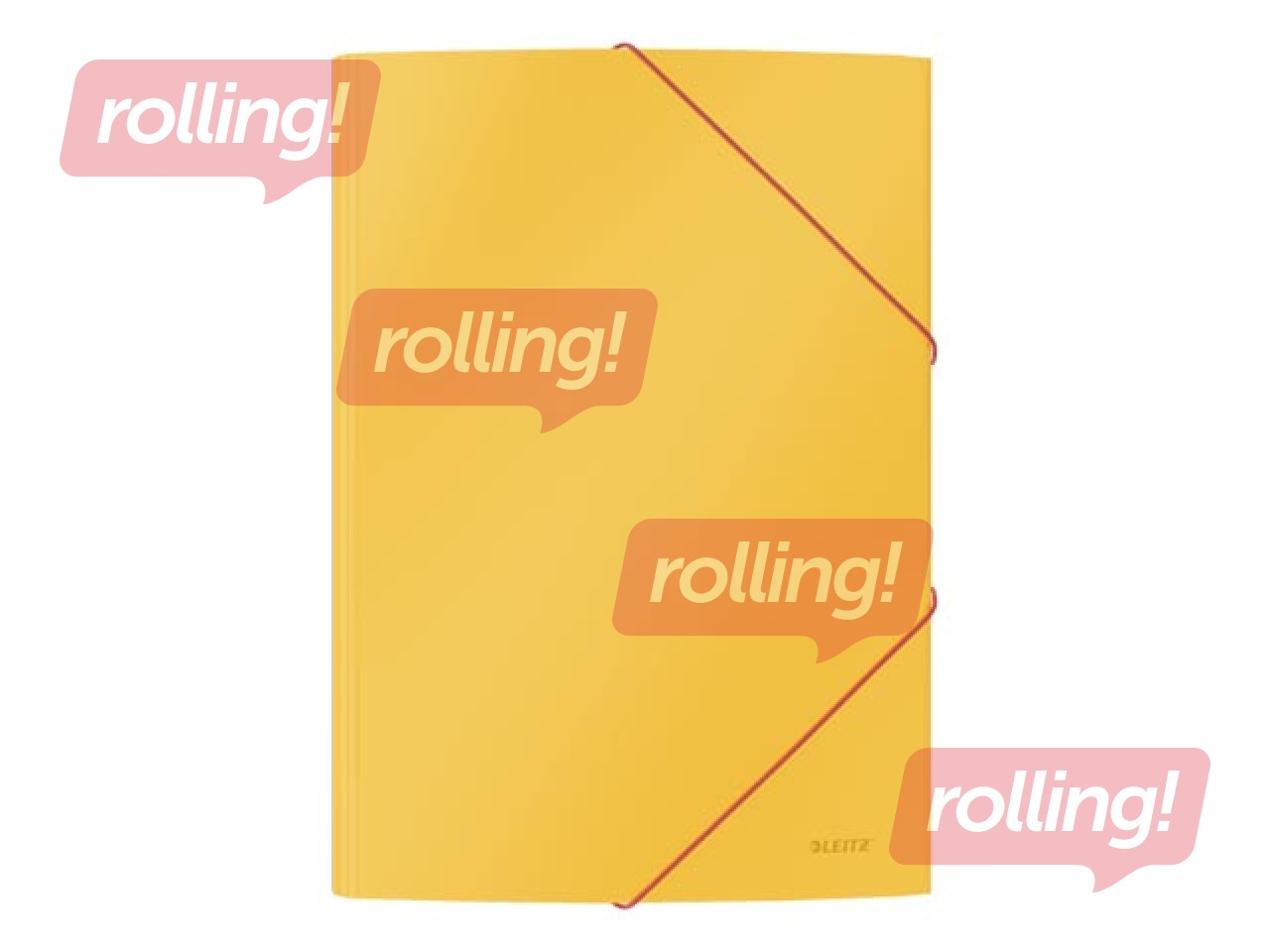 Mape ar 3 atlokiem un gumijām Leitz Cosy, A4, kartona, dzeltena