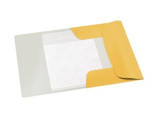 Mape ar 3 atlokiem un gumijām Leitz Cosy, A4, kartona, dzeltena