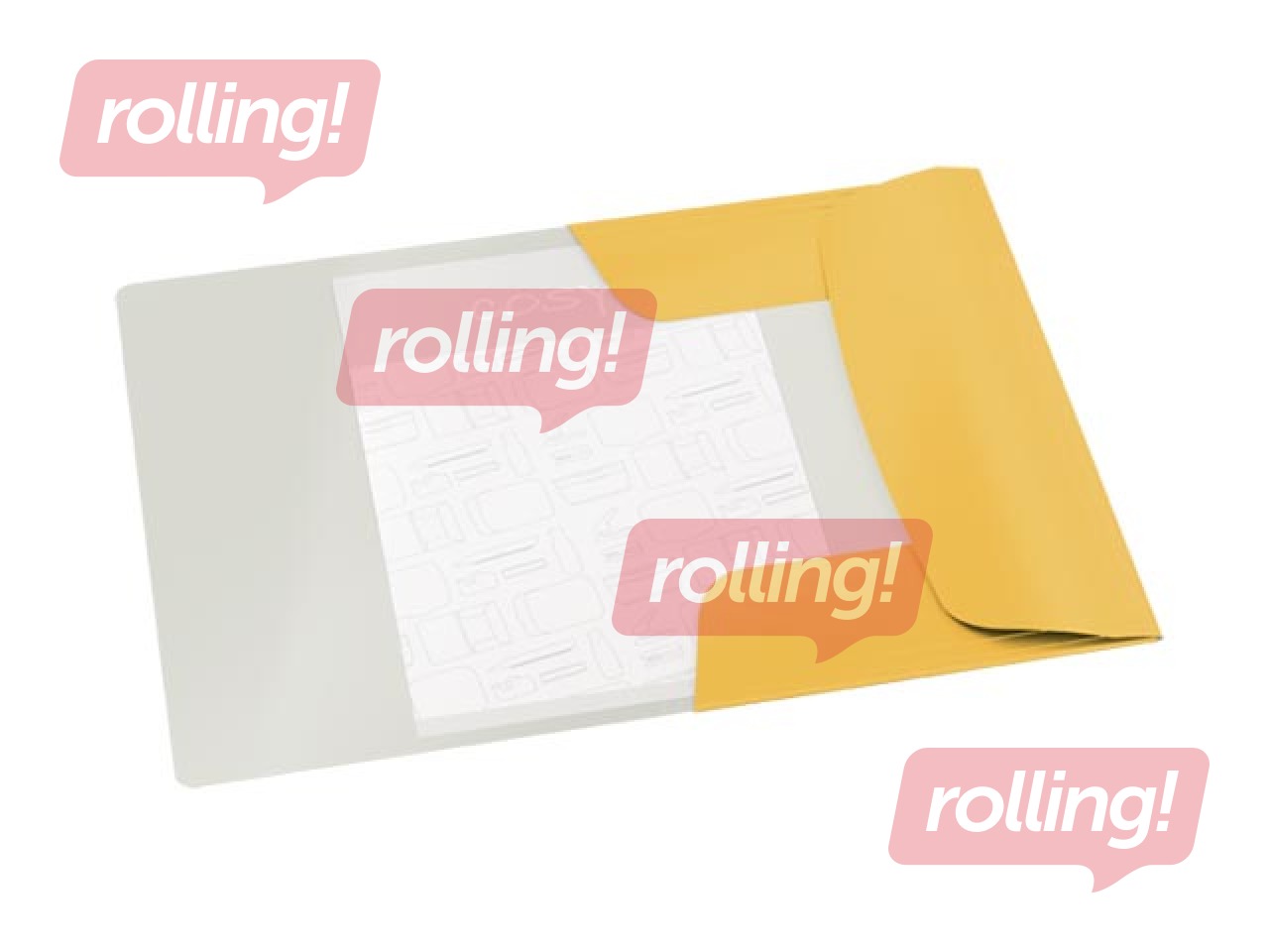 Mape ar 3 atlokiem un gumijām Leitz Cosy, A4, kartona, dzeltena