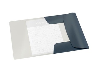 Folder with 3 flaps and rubbers Leitz Cozy, A4, cardboard, grey