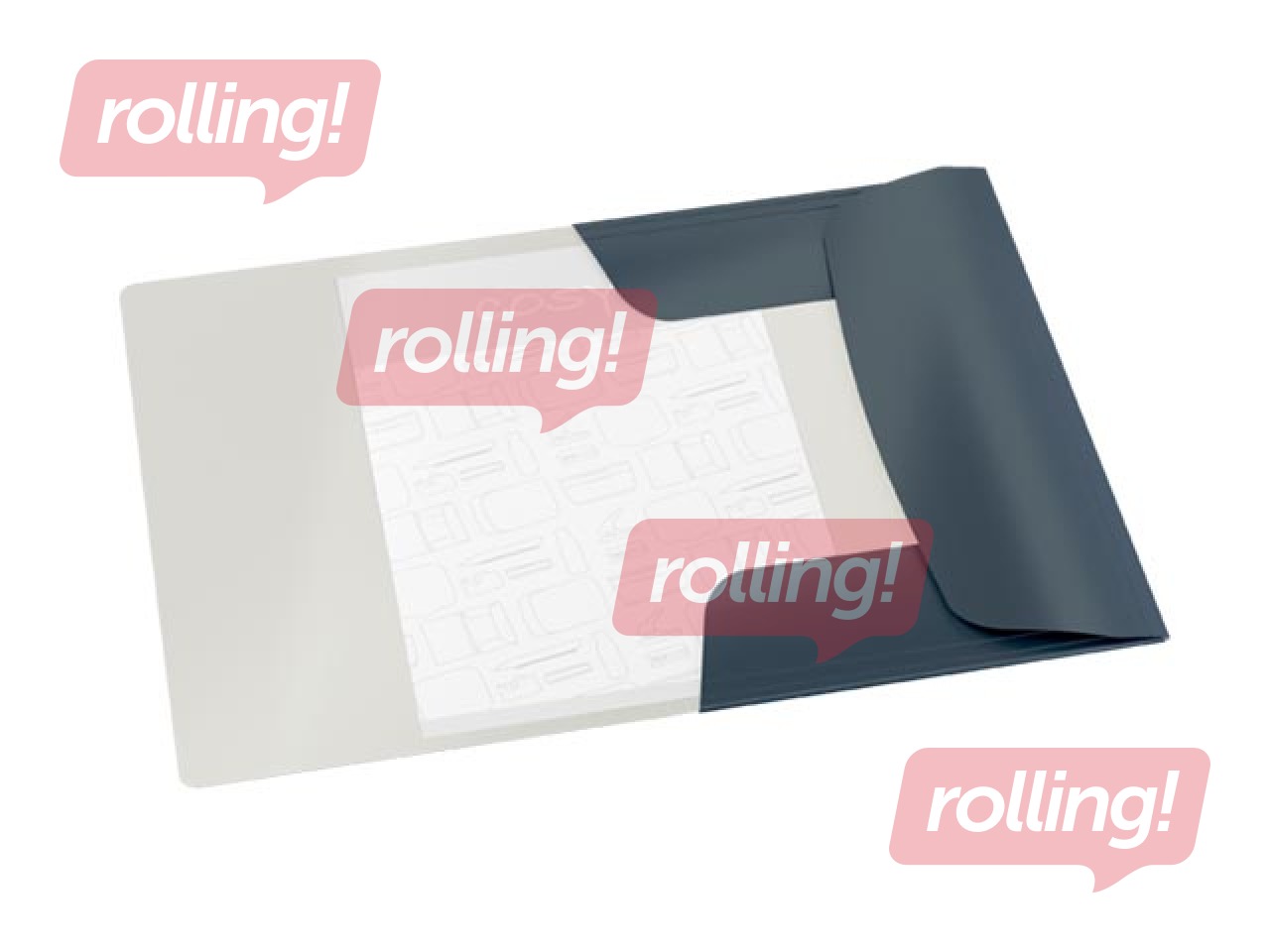 Mape ar 3 atlokiem un gumijām Leitz Cosy, A4, kartona, pelēka