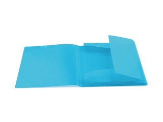 Mape ar 3 atlokiem un gumijām Herma, A3, PP, gaiši zila