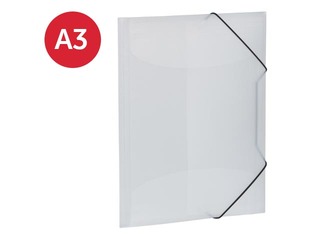 Folder with 3 flaps and rubbers Herma, A3, PP, pink