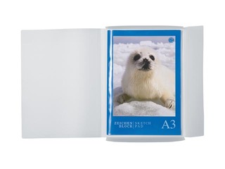 Folder with 3 flaps and rubbers Herma, A3, PP, pink