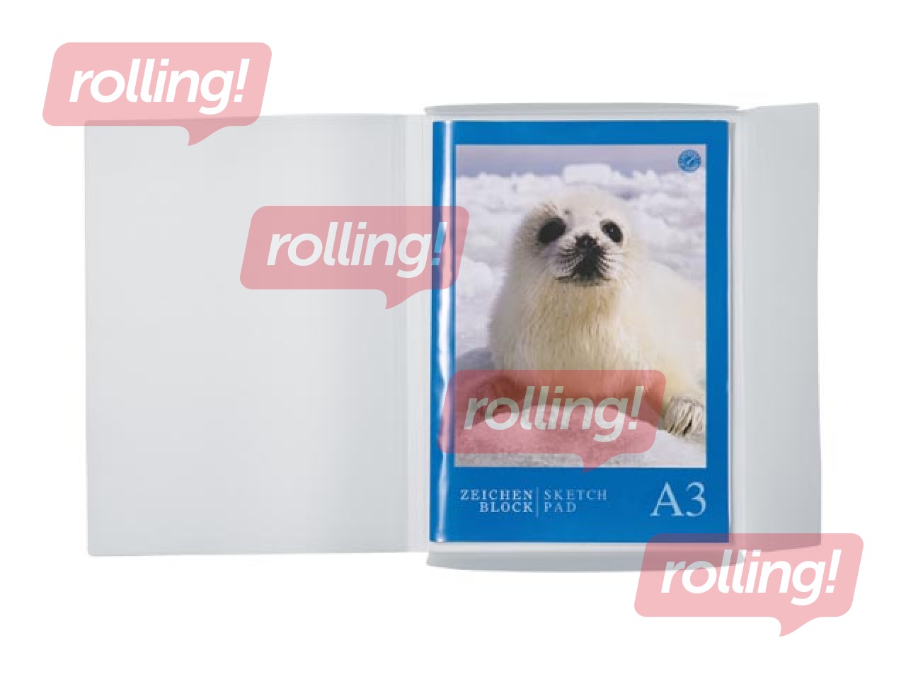 Folder with 3 flaps and rubbers Herma, A3, PP, pink