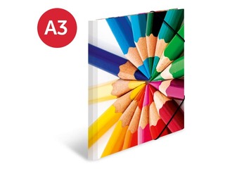 Elasticated folder A3 cardboard silks