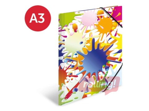 Elasticated folder A3 cardboard silks
