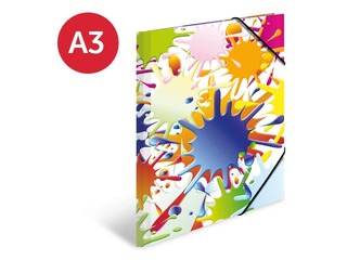 Elasticated folder A3 cardboard silks