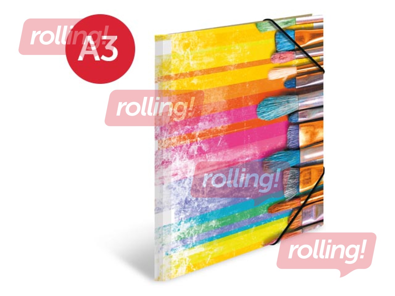 Mape ar gumijām zīmējumu glabāšanai Herma, A3, kartona