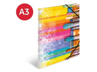 Папка на резинке Herma, A3, картонная