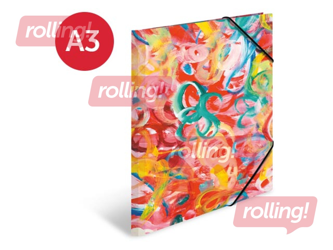 Папка на резинке Herma, A3, картонная