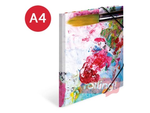 Elasticated folder A4 cardboard silks