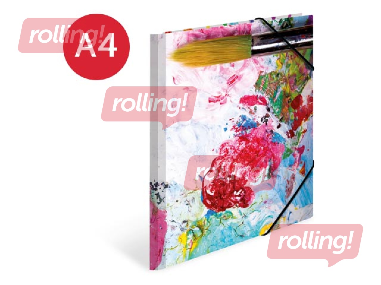Elasticated folder A4 cardboard silks