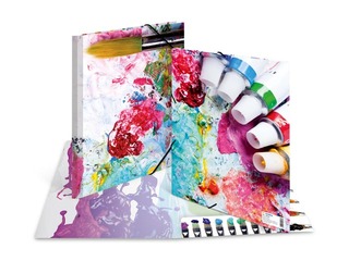 Elasticated folder A4 cardboard silks