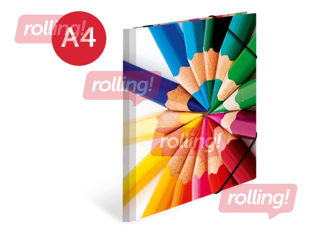 Mape ar gumijām zīmējumu glabāšanai Herma, A4, kartona