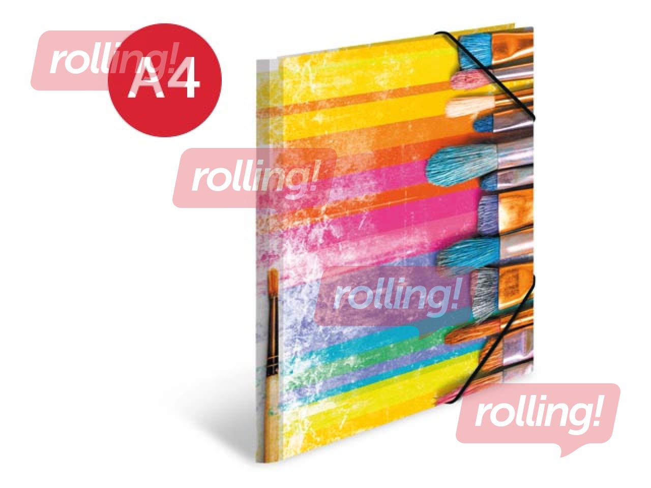 Elasticated folder A4 cardboard silks