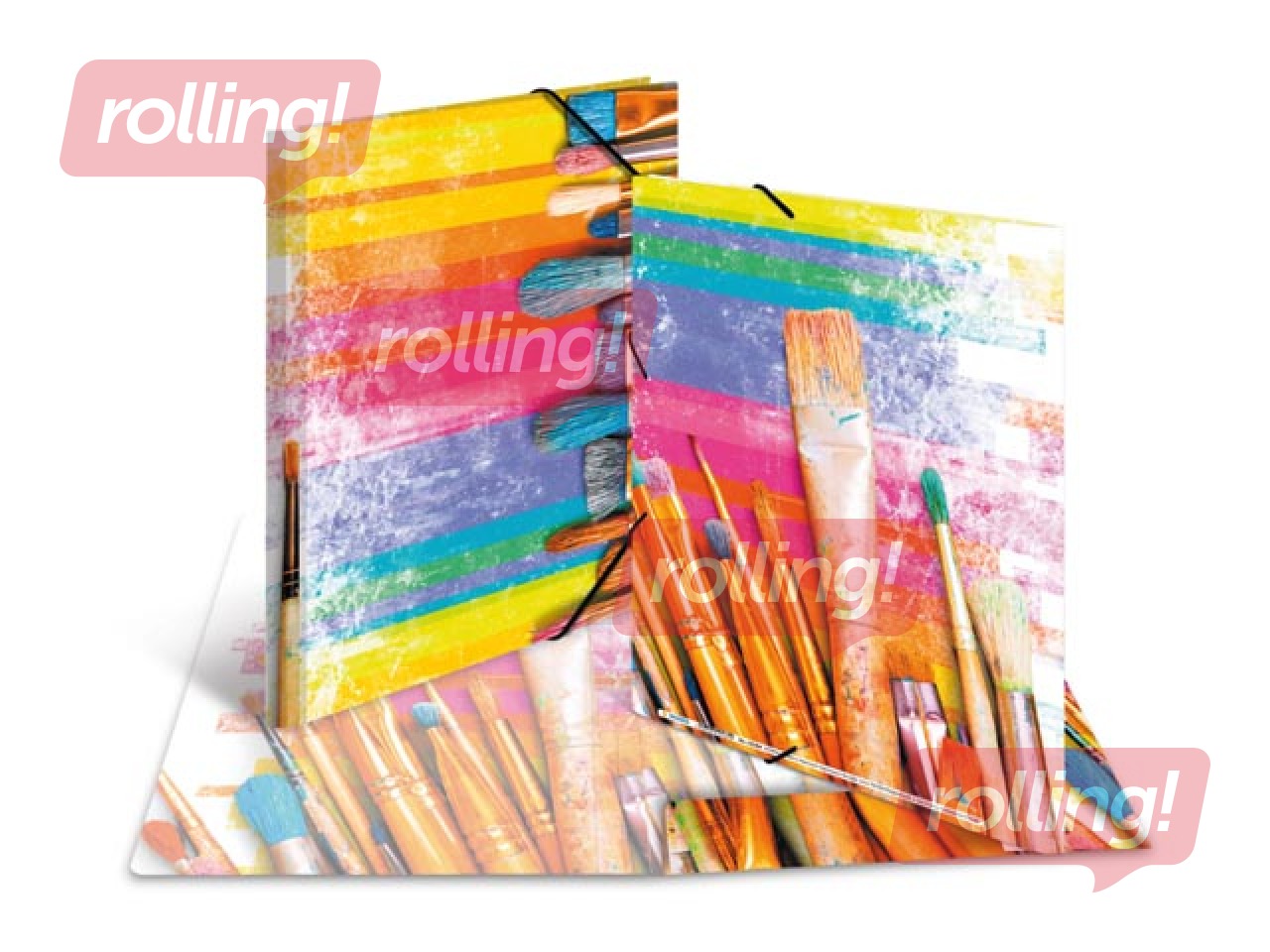 Elasticated folder A4 cardboard silks