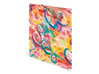 Elasticated folder A4 cardboard silks