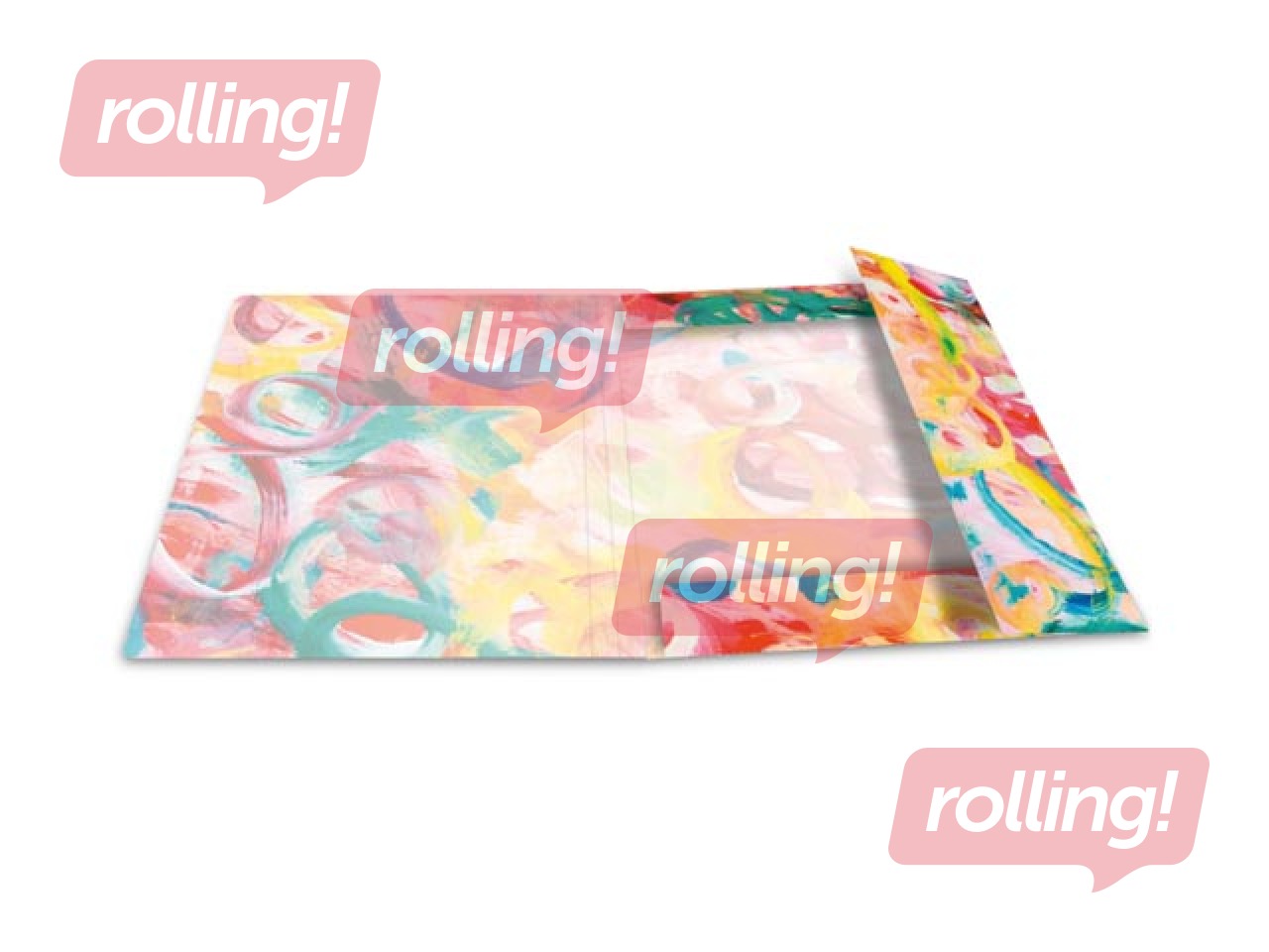 Elasticated folder A4 cardboard silks