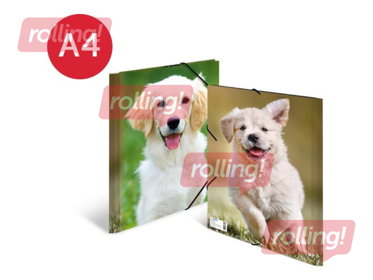 Папка с 3-мя клапанами и резинками Herma, A4, ПП