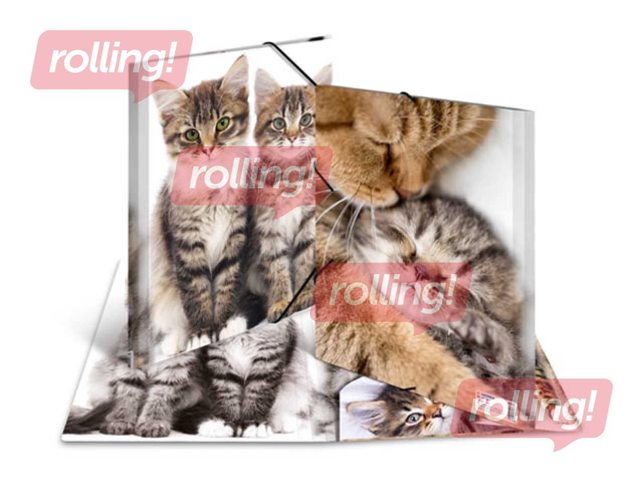 Папка с 3-мя клапанами и резинками Herma, A4, ПП