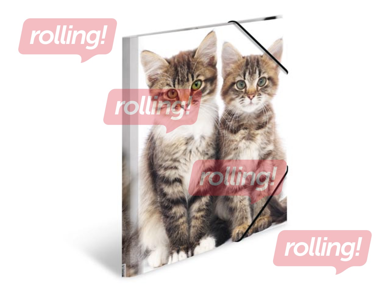 Папка с 3-мя клапанами и резинками Herma, A4, ПП