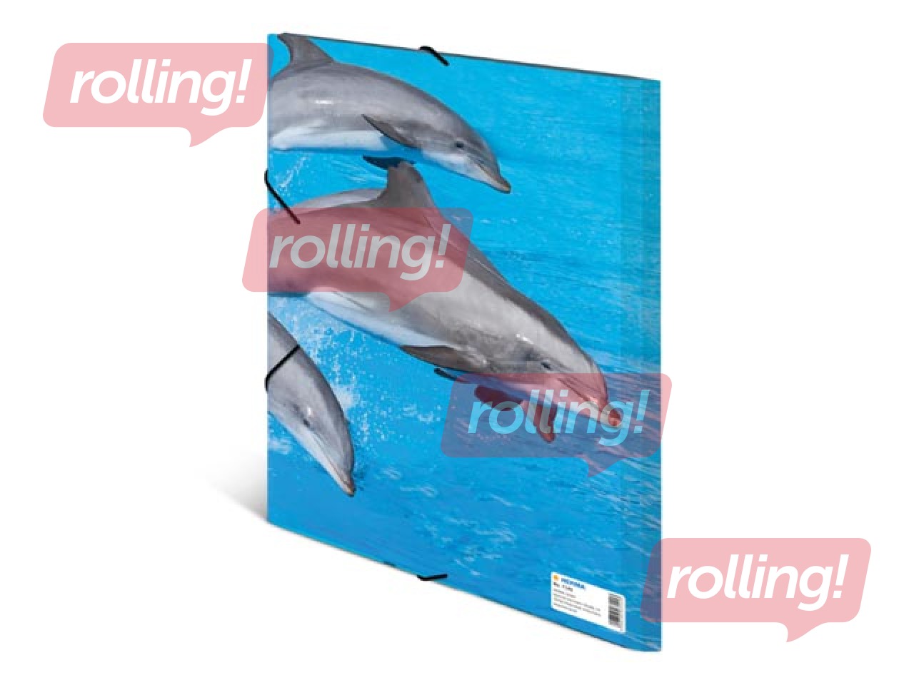 Mape ar 3 atlokiem un gumijām Herma, dzīvnieku apdruka, A4, PP