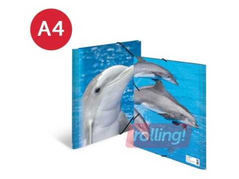 Папка с 3-мя клапанами и резинками Herma, A4, ПП