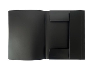 Mape ar gumiju Multi-S, A4, 1.9 cm, plastikāta, melna