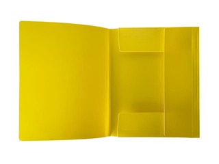 Mape ar gumiju Multi-S, A4, 1.9 cm, plastikāta, dzeltena