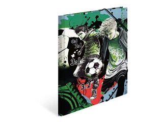 Папка с 3-мя клапанами и резинками Herma, A4, Street Soccer, картонная