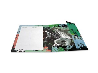 Папка с 3-мя клапанами и резинками Herma, A4, Street Soccer, картонная