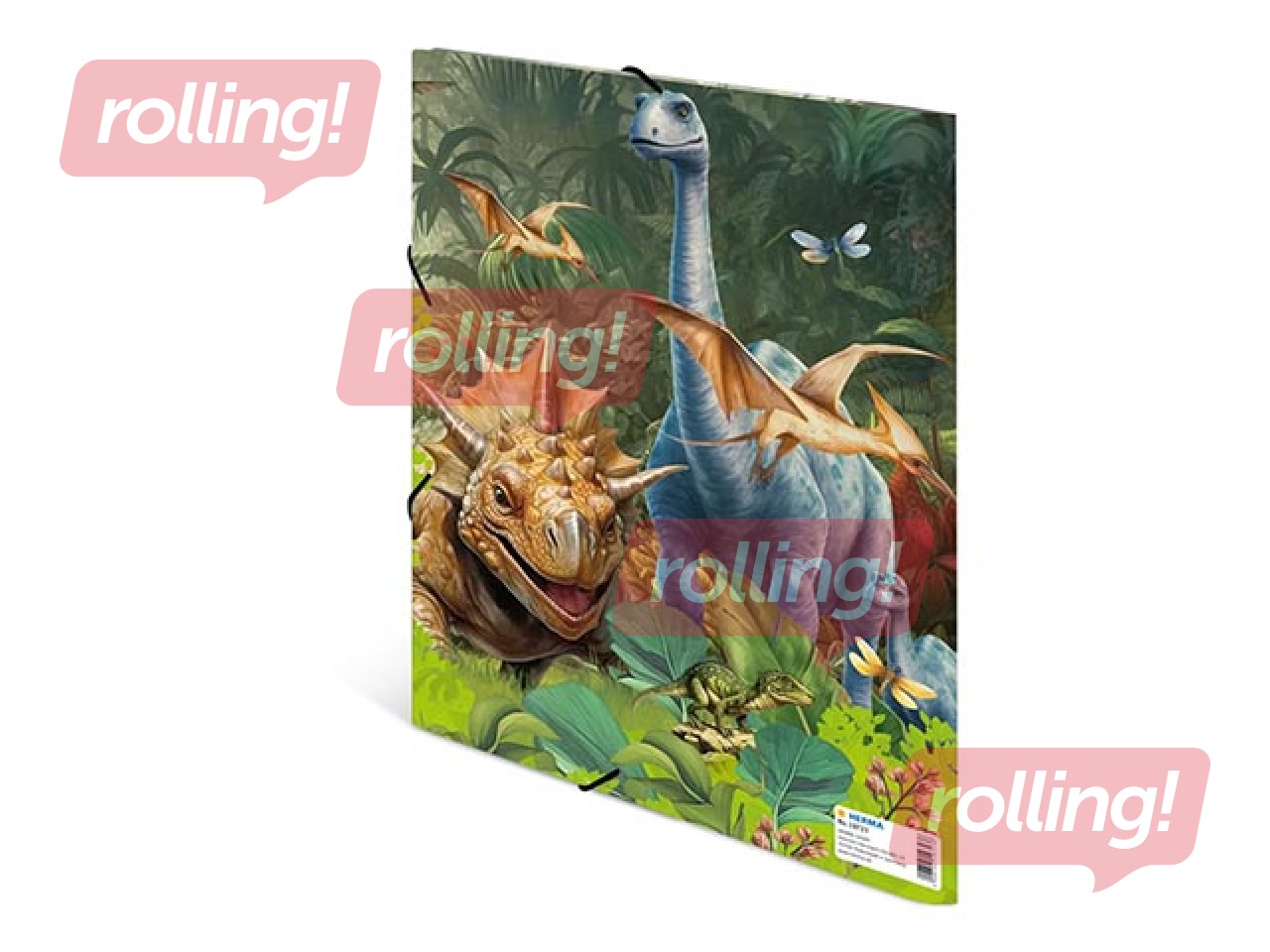 Mape ar gumiju Herma, A4, Dino World, kartona