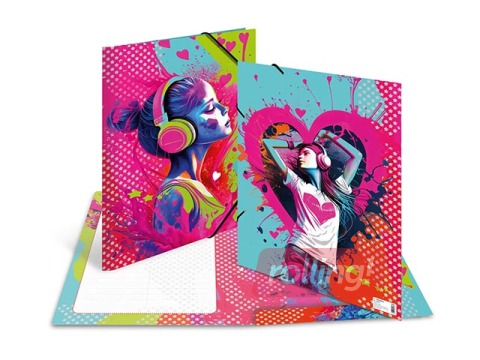 Elasticated folder Herma, A3, Music Girl, cardboard
