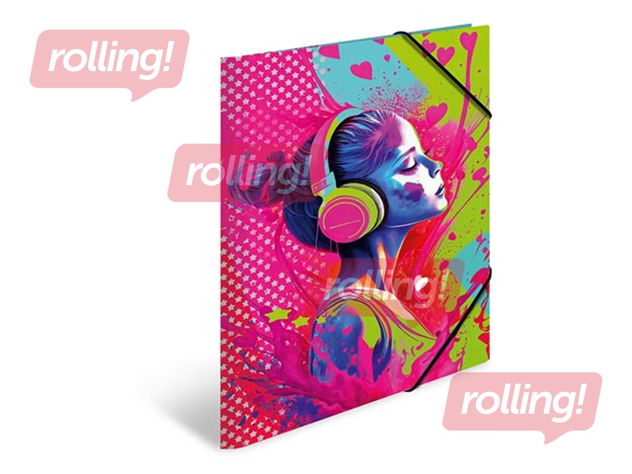 Elasticated folder Herma, A3, Music Girl, cardboard