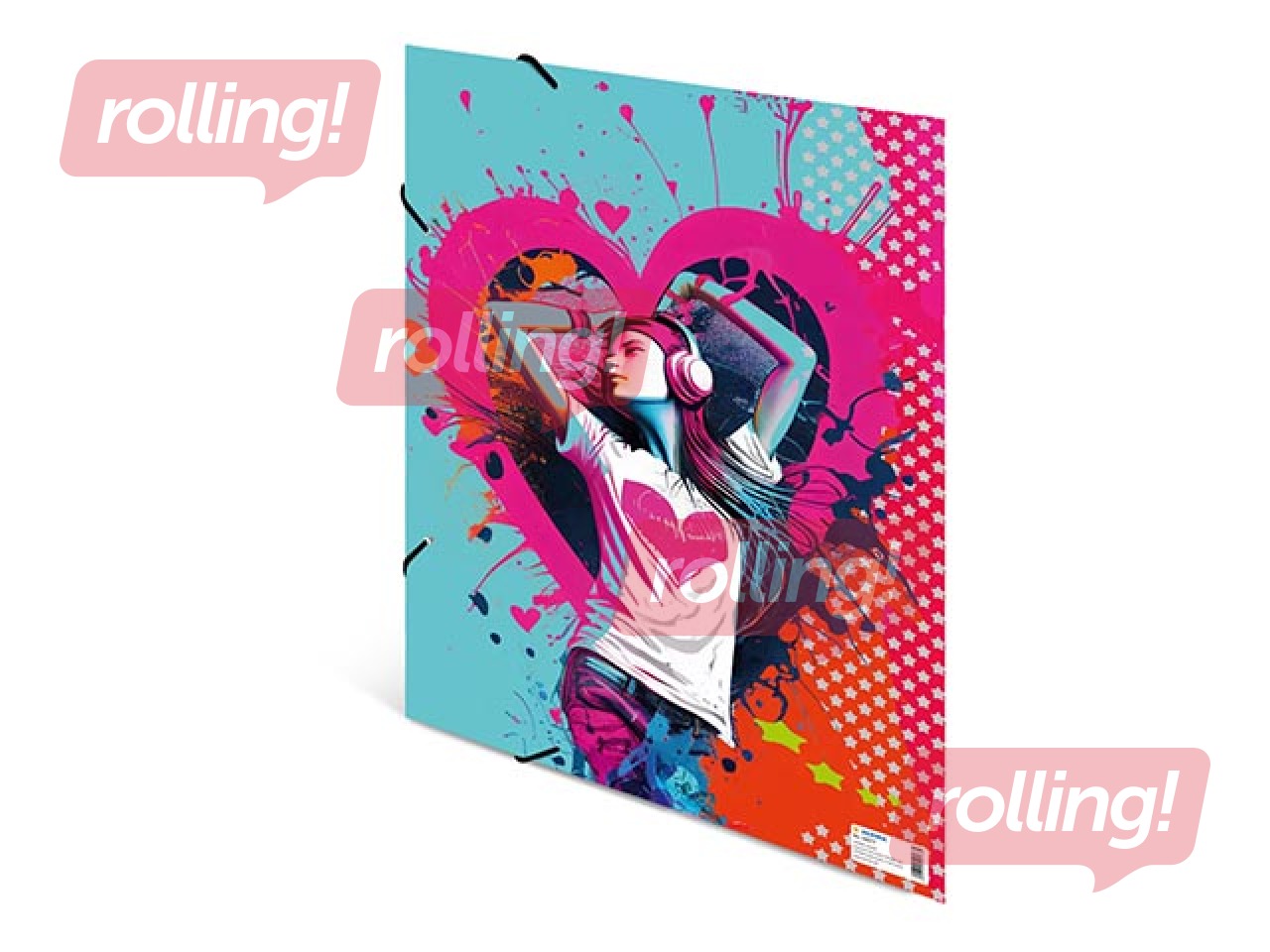 Elasticated folder Herma, A3, Music Girl, cardboard
