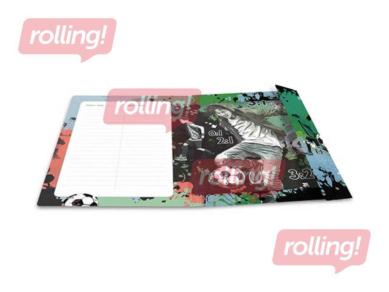 Папка на резинке Herma, A3, Street Soccer, картон