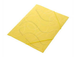 Folder with rubber Forpus BAROCCO, A4, yellow