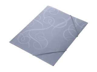 Folder with rubber Forpus BAROCCO, A4, silver