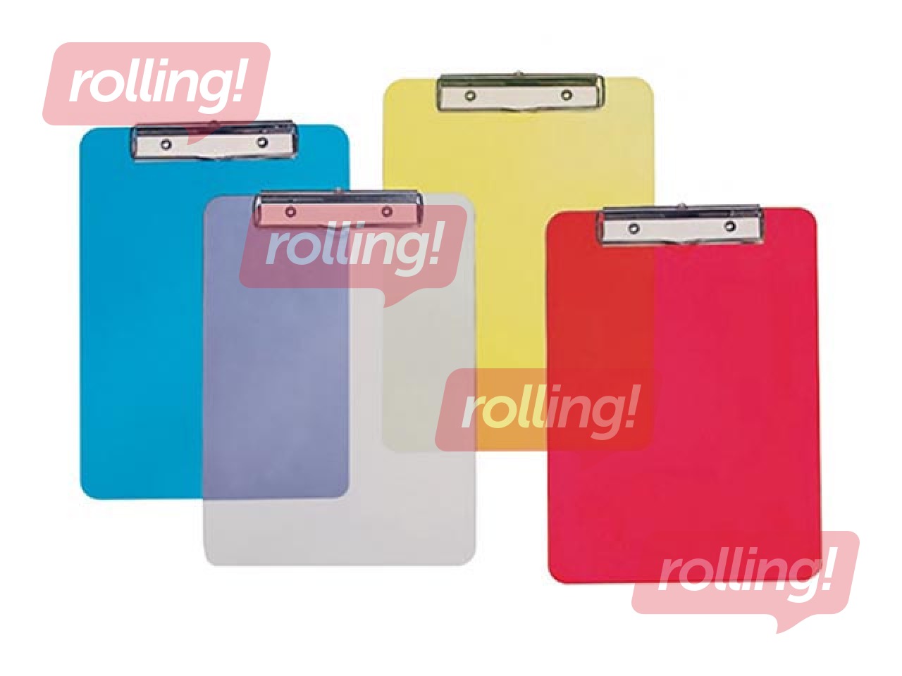 Clipboard Alco, A4, plastic, transparent red