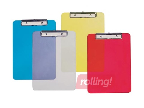 Clipboard Alco, A4, plastic, transparent yellow